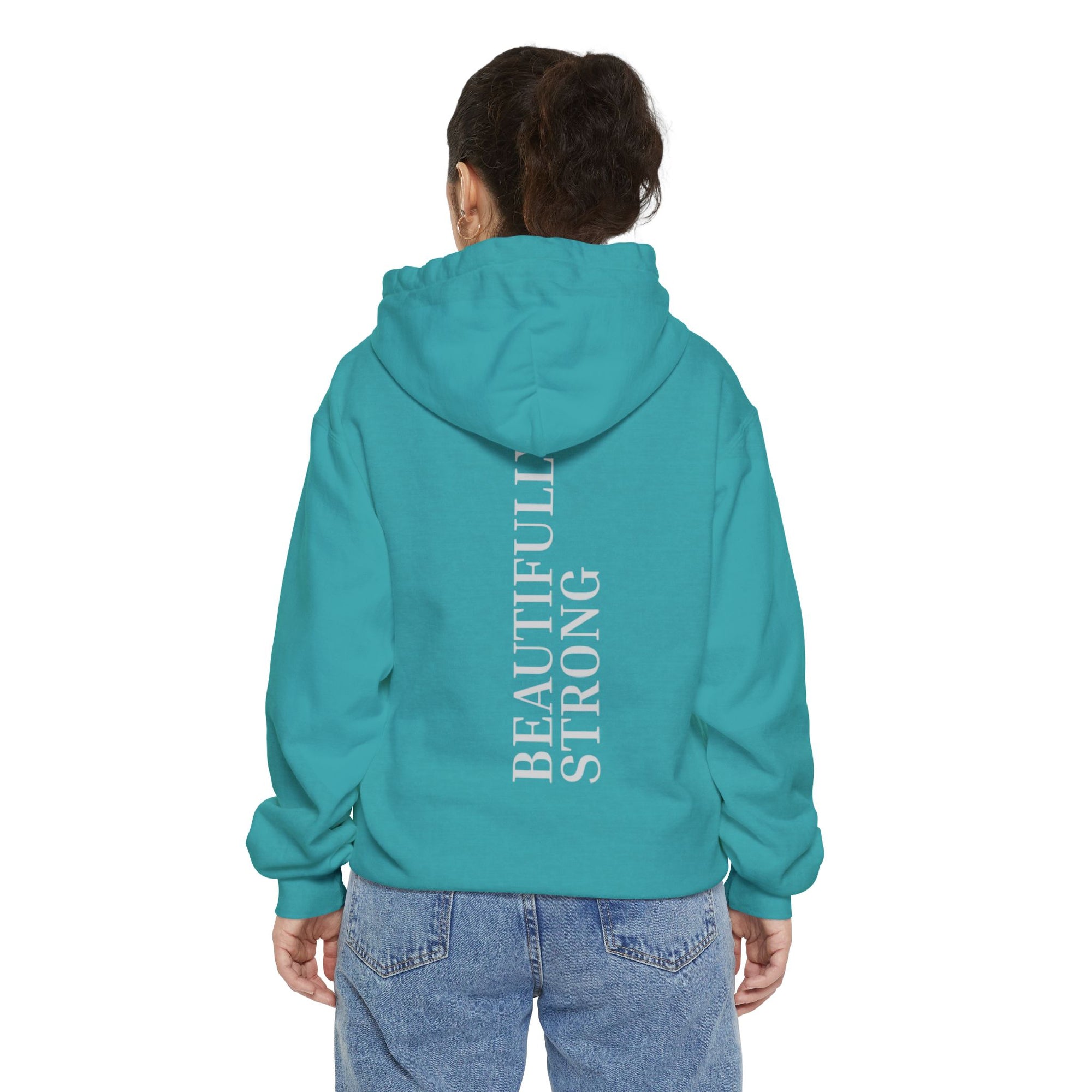 Beautifully Strong Unisex Hoodie, Cozy Pullover, Gift for Her, Motivational Apparel, Everyday Comfort, Casual Wear
