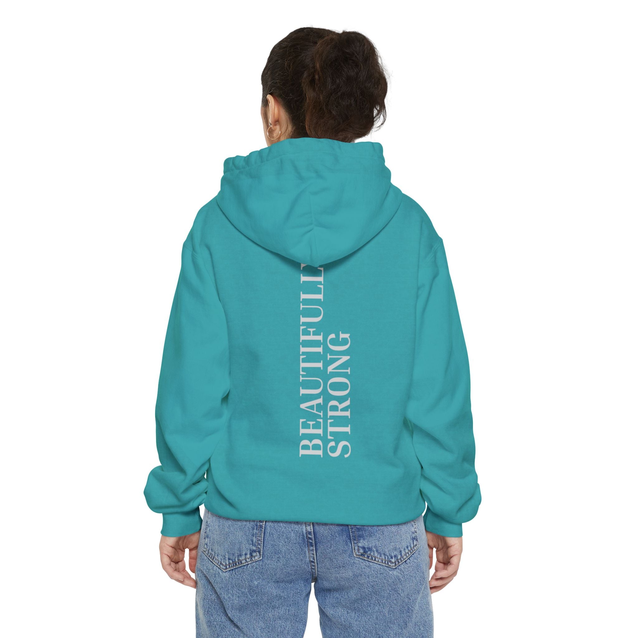 Beautifully Strong Unisex Hoodie, Cozy Pullover, Gift for Her, Motivational Apparel, Everyday Comfort, Casual Wear